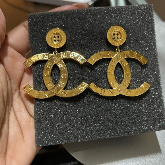Chanel Button Drop Earrings - Picture 2 of 8
